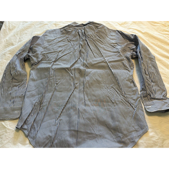 Ralph Lauren Classic Fit Blue/White Striped w/Blue Pony Button Shirt Size 16.5 - Picture 11 of 11